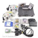 Nintendo N64 Console with Accessories & Games (5)