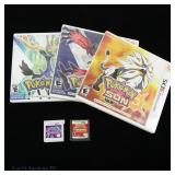 Nintendo 3DS / DS Pokemon Video Games (4+1)