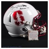 Jim Plunkett Signed Stanford FS Helmet (Schwartz)