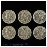 USA 90%-Silver Mercury 10c CH BU, 6