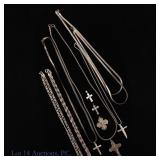 Sterling Silver Chains & Cross Pendants