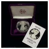 1986-S American Silver Eagle Proof $1 in OGP