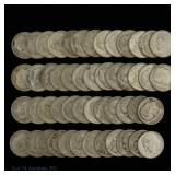 USA 90%-Silver Roosevelt Dimes Roll (50)