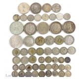 Various Silver World Coins (Weighs +8 oz.)