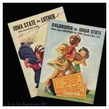 Vintage Football Programs Iowa, Oklahoma, Luther