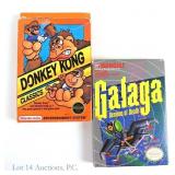 NES Donkey Kong & Galaga Games In Original Boxes