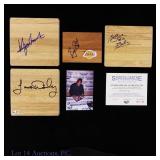 4 Signed Basketball Floorboards