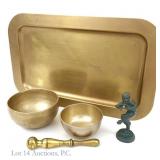 Brass and Bronze Decor (5) (Sculpture, Tray)