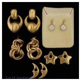 14k Gold Earrings Lot