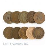 1897 - 1908 USA Indian Head Cents (10)