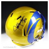 Jack Youngblood Signed Rams FS Replica Helmet COA