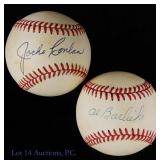 Al Barlick & Jocko Conlon Signed Baseballs NO COA