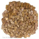 USA Lincoln Wheat Cents (Approx. 1,020)