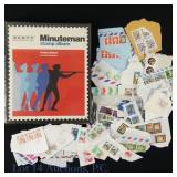 USA Postage Stamps Album & Loose (300+)