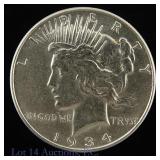 1934 (P) USA Silver Peace Dollar (CH BU)