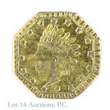 1857 California Gold Oct. 1/4 Dollar Token