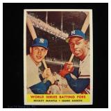 1958 Topps Baseball Card #418 (Mantle & Aaron)