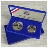 1986-S USA Silver Proof Liberty Comm. 2-Coin Set