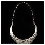 Steward Tewawina Hopi Overlay Necklace