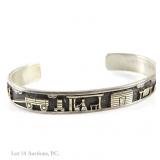 RH Begay Sterling & 14k Gold Storyteller Bracelet