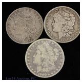 1890o, 1900o & 1901o USA Silver Morgan $1, 3
