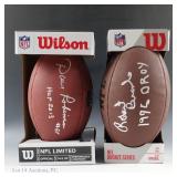 D. Robinson & R. Brazile HOF Sgnd Footballs COA