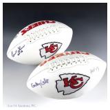 Curley Culp & Emmitt Thomas HOF Sgnd Footballs COA