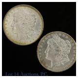 1883o & 1885o USA Silver Morgan $1s, 2