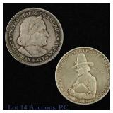 1892 & 1920 USA 90%-Silver Comm. 50c (2)