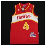Spud Webb Signed Adidas Hawks Jersey PSA