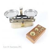 Ohaus Pennyweight Balance Scale & Brass Weights