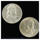 1952 & 1952d USA Silver Franklin 50c -2