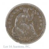 1853 USA Silver Liberty Seated Half Dime Arrows EF