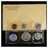 1958 (P) USA 5-Coin Silver Proof Set in OGP