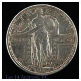 1917 USA Silver Standing Liberty 25c - Var 1