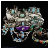 Large Collection of Vintage Cuff Bracelets