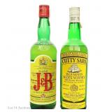 J&B and Cutty Sark Scotch Whiskies (2)