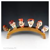 German Porcelain Bottle Stoppers / Pourers (6)