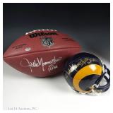 Jack Youngblood Signed Football & Mini Helmet COA