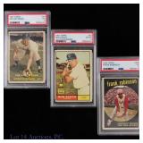 PSA Graded Topps Cards, Reese, Santo, Robinson (3)