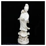 Chinese Blanc de Chine Guanyin Statue