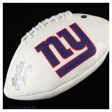 Y.A. Tittle Signed Giants Football, Leaf COA