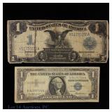 1899 & 1957 USA $1 Silver Certificates (2)