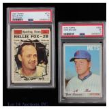 1961 Fox, 1970 Seaver PSA Graded Cards (2)