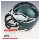 Steve Van Buren Signed Eagles Mini Helmet CAS COA