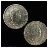 1946 & 1951 USA Silver B. T. Washington 50c (2)