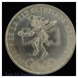 1968 Mexico 72% Silver Olympic 25 Pesos