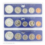 1966 (S) USA 40%-Silver Special Mint Sets (3)