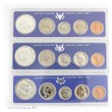 1967 (S) USA 40%-Silver Special Mint Sets (3)