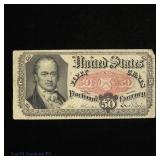1874-1876 USA 50 Cents Fractional Currency (VF+)